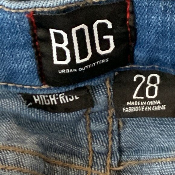 BDG Urban Outfitters High Rise Crop Skinny Jeans Size 28 Blue Stretch - Picture 11 of 12